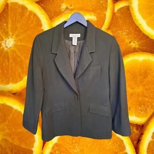 Amanda‎ Smith Petite 100% Wool Black Blazer Size 10P